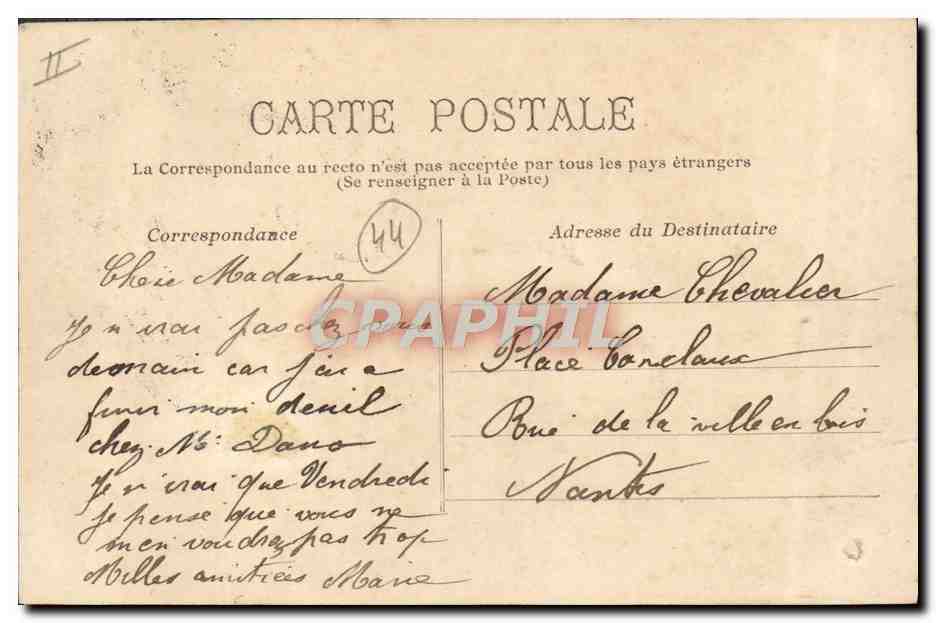 CPA Le Theatre Graslin Nantes  — Verso