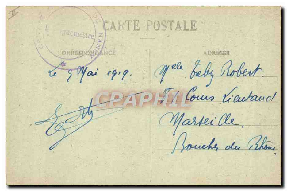 NANCY - Le Théâtre — Imprimeries Réunies de Nancy, n°9 — Verso