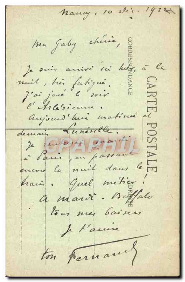 CPA Le Theatre Nancy  — Verso
