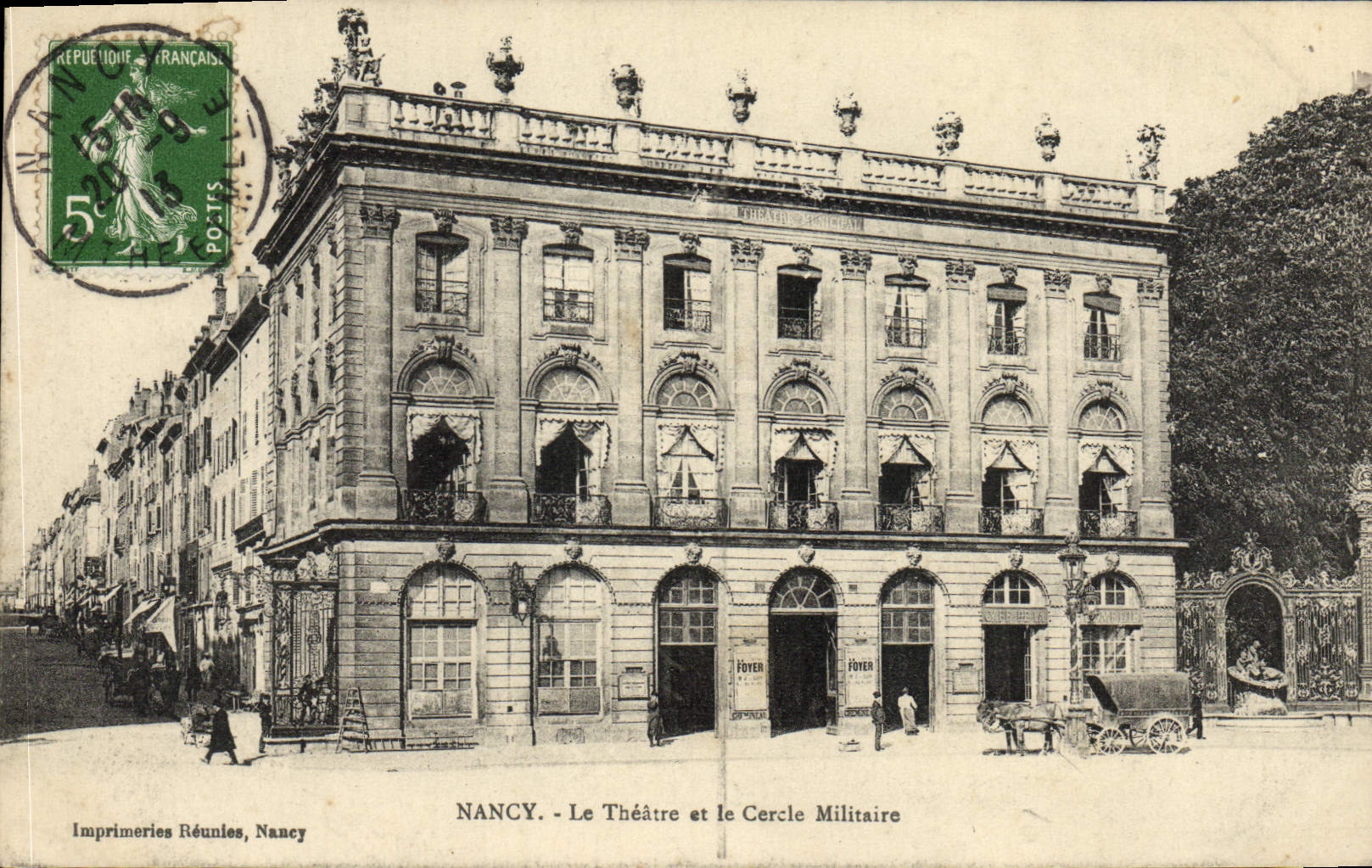 CPA Nancy Le Theatre et le cercle militaire 