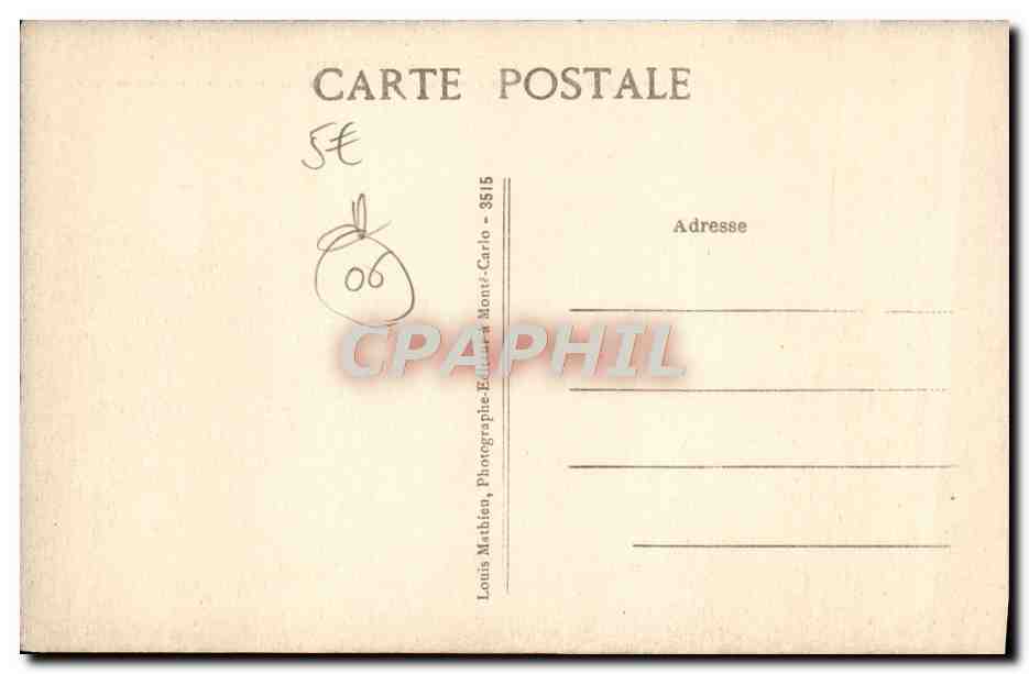 CPA le Vistaero edifie sur l'ancienne frontiere romaine vu de la Grande Corniche  — Rückseite