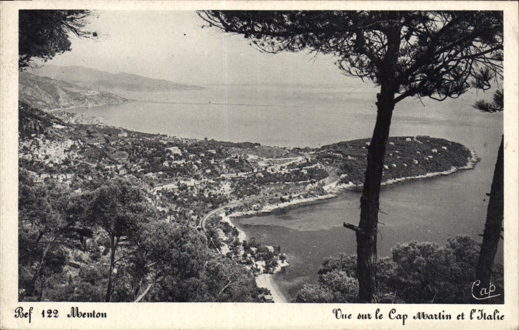 Vue sur le Cap Martin et l'Italie — Montgenèvre — Bef 122