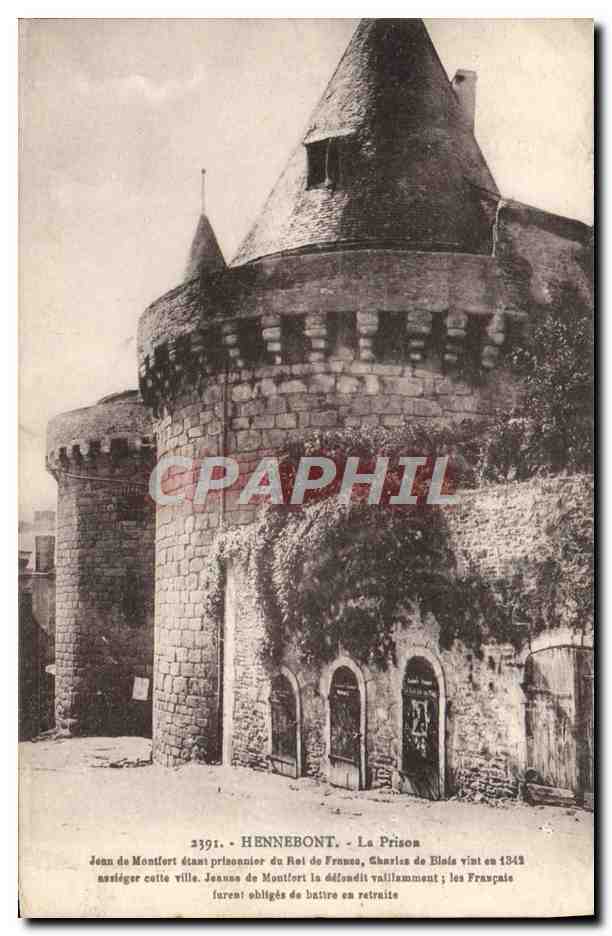 Hennebont - La Prison — Histoire de la prise de la ville en 1342 — Éditeur non visible, n° de série 2391 - Recto