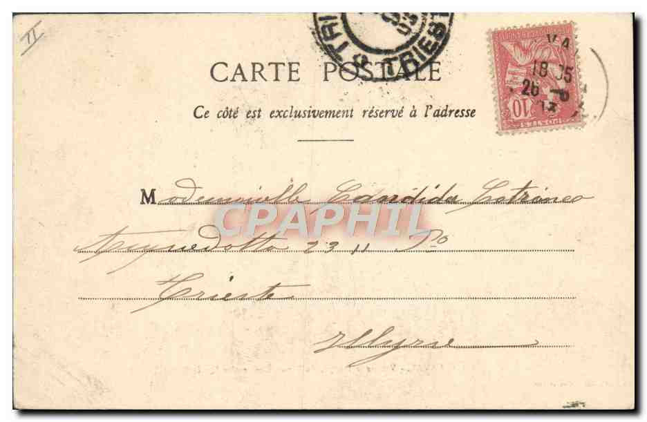 La Vallée - Vue de la Prison, du Vieux-Pont et des Quais — Hamel-Jallier et Cie — Verso