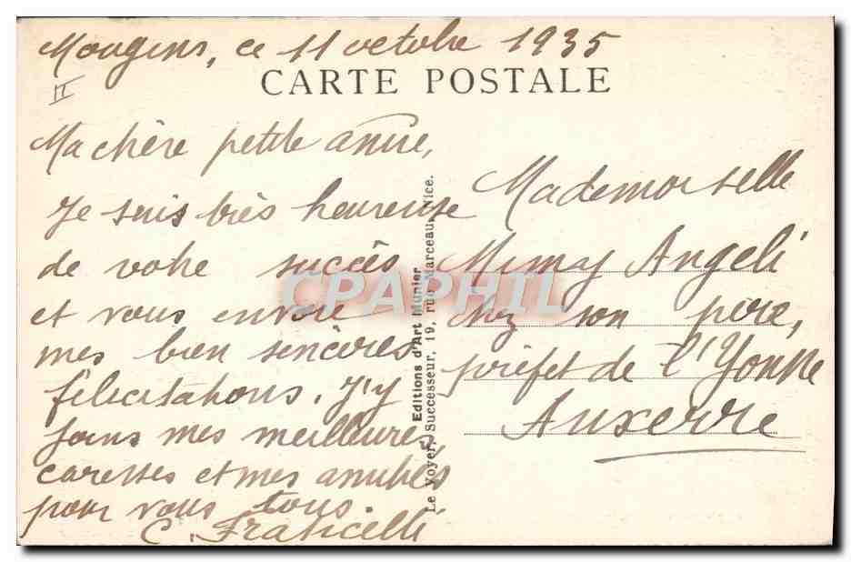 Cannes — Ile Sainte Marguerite — Le fort — Prisons de Bazaine et du Masque de Fer — Photo Munier — Verso