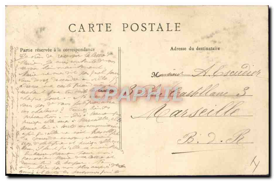 Environs de Vichy — Porte du XIVe siècle - Oubliette du Château de Billy — E. F. PABIA — Verso