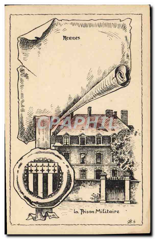 CPA Prison militaire Rennes 