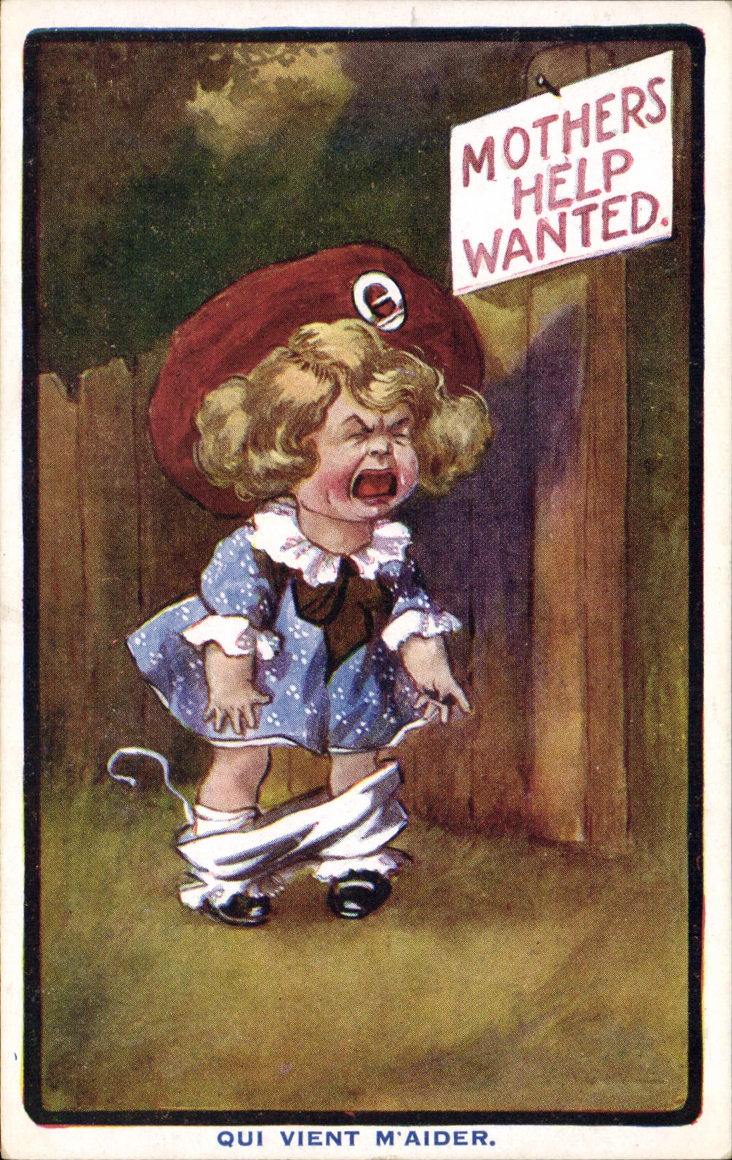 CPA Illustrateur Enfant Mothers help wanted 