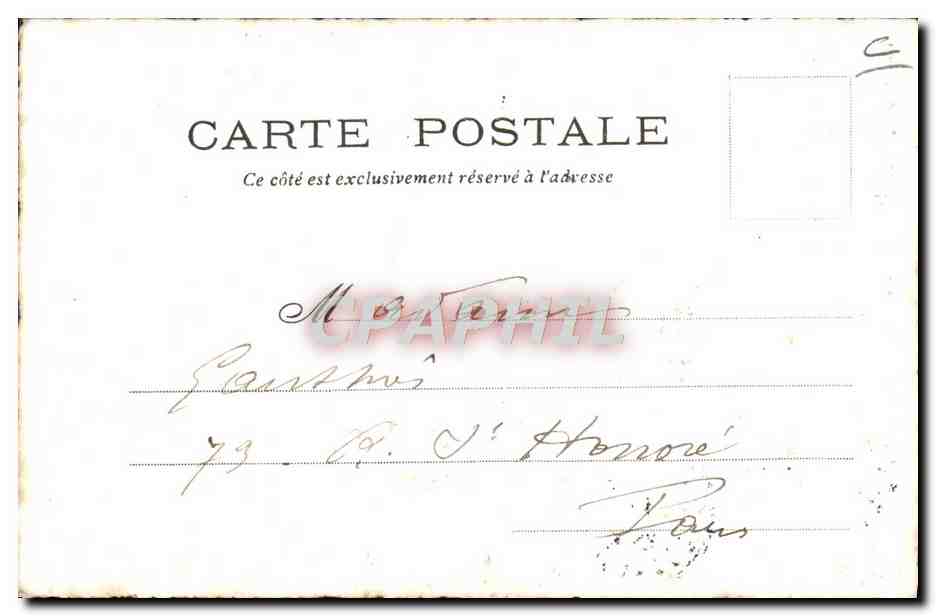 CPA L'alcool Chambre des deputes Delamarre — Rückseite