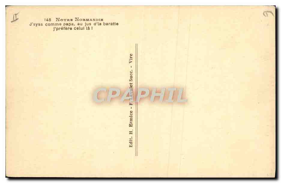 CPA Normandie Tonneau  — Rückseite