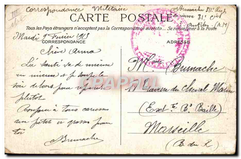 CPA Byrrh Dragons La soupe Militaria — Verso