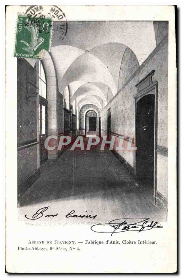 CPA Abbaye de Flavigny Fabrique d'Anis Cloitre interieur