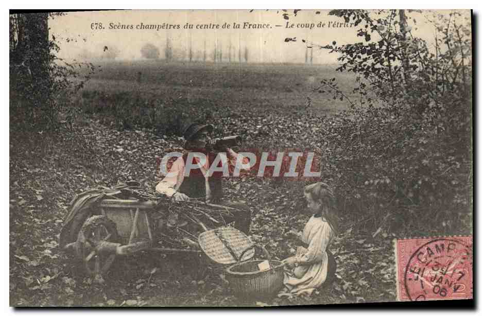 CPA Scenes champetres du centre de la France Le coup de l'etrier Alcool Folklore