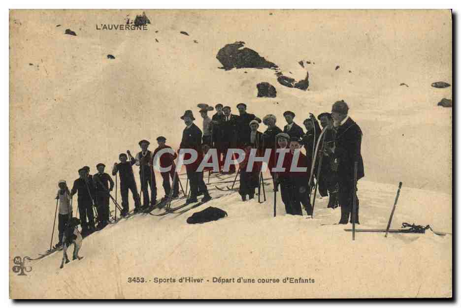 L'Auvergne - Winter sport - Start van een kinderwedstrijd - n°3453