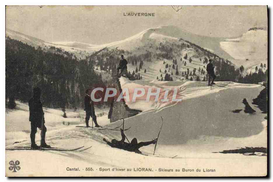 Skifahren am Buron du Lioran — Cantal — Verlag L'Auvergne, n° 555