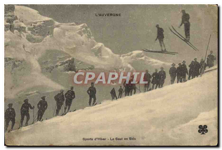 L'Auvergne — Sports d'Hiver - Le Saut en Skis — éditeur inconnu, n° de série non visible