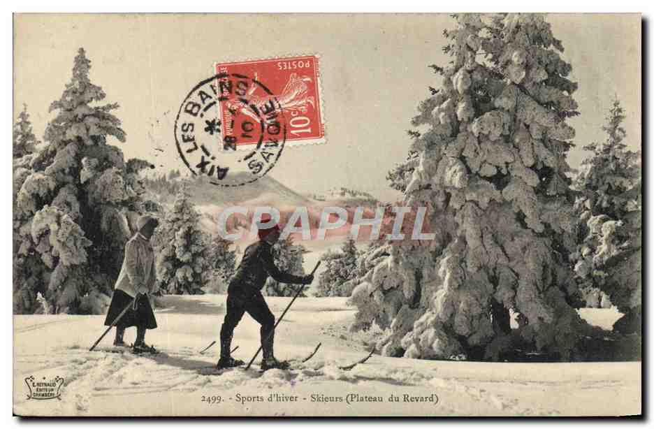 Skiieurs - Plateau du Revard — Sports d'hiver — éditeur Régnault, n° 2499