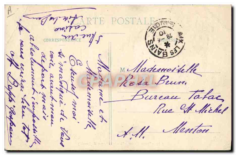 Skiieurs - Plateau du Revard — Sports d'hiver — éditeur Régnault, n° 2499 — Verso