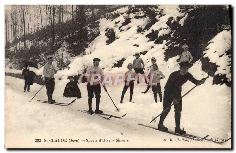 St-CLAUDE (Jura) — Sport invernale - Sciatori — E. Mundrillon, fot. St-Claude (Jura)