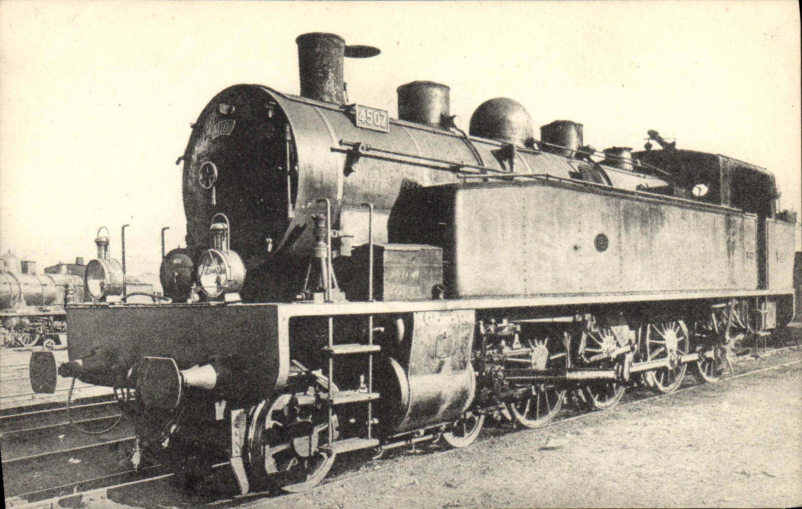 CPA Train Locomotive du Sud Ouest Machine Tender 4507