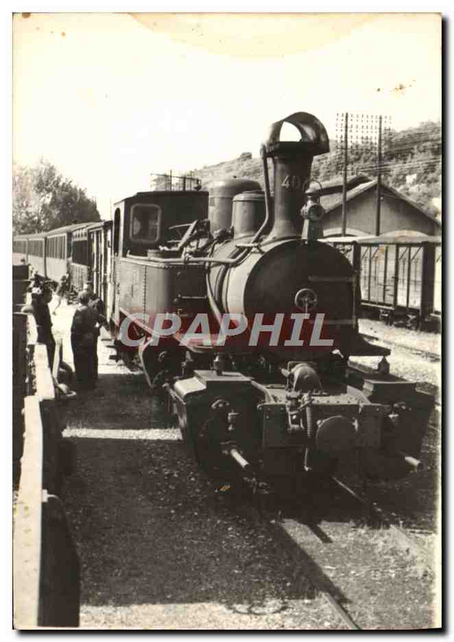 CARTE PHOTO Train Locomotive Machine 