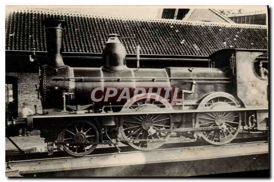 CARTE PHOTO Train Locomotive Machine 