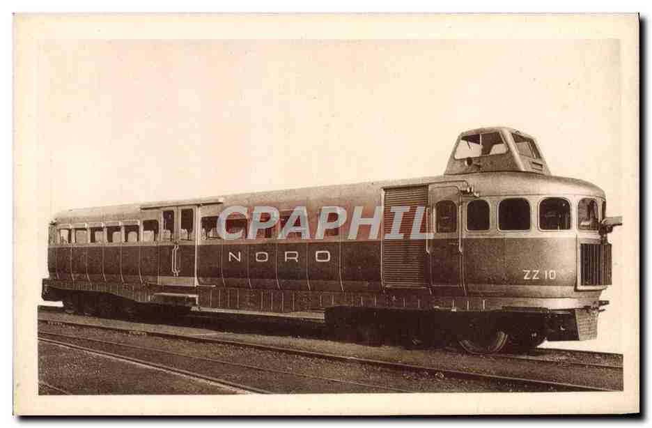 CPA Train Locomotive Chemin de fer du Nord Micheline 56 place 