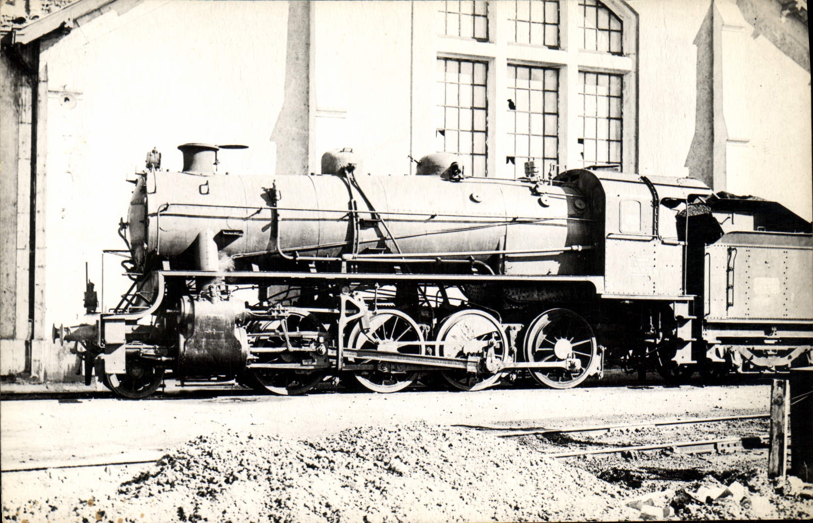 CARTE PHOTO Castres Hermann Train Locomotive 