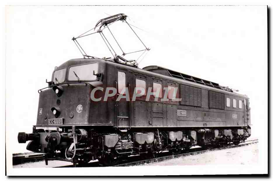 CPA Train Locomotive Electrique Type coco 6001