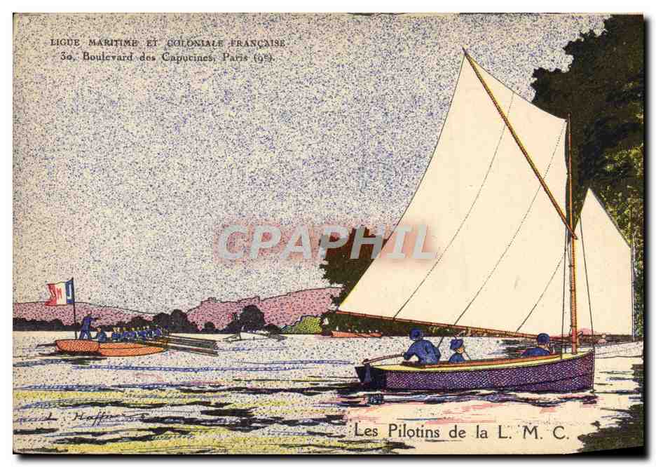 Les Pilotins de la L.M.C. — Ligue Maritime et Coloniale Française — 30, Boulevard des Capucines, Paris (9e)