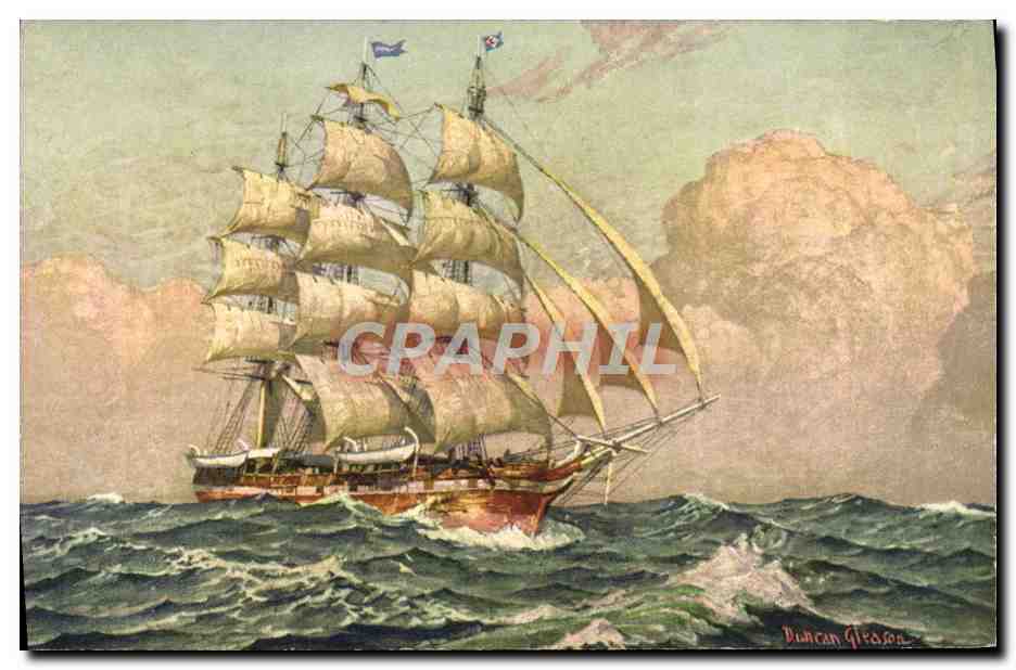 Navire à voile — vue maritime — Duncan Gleason