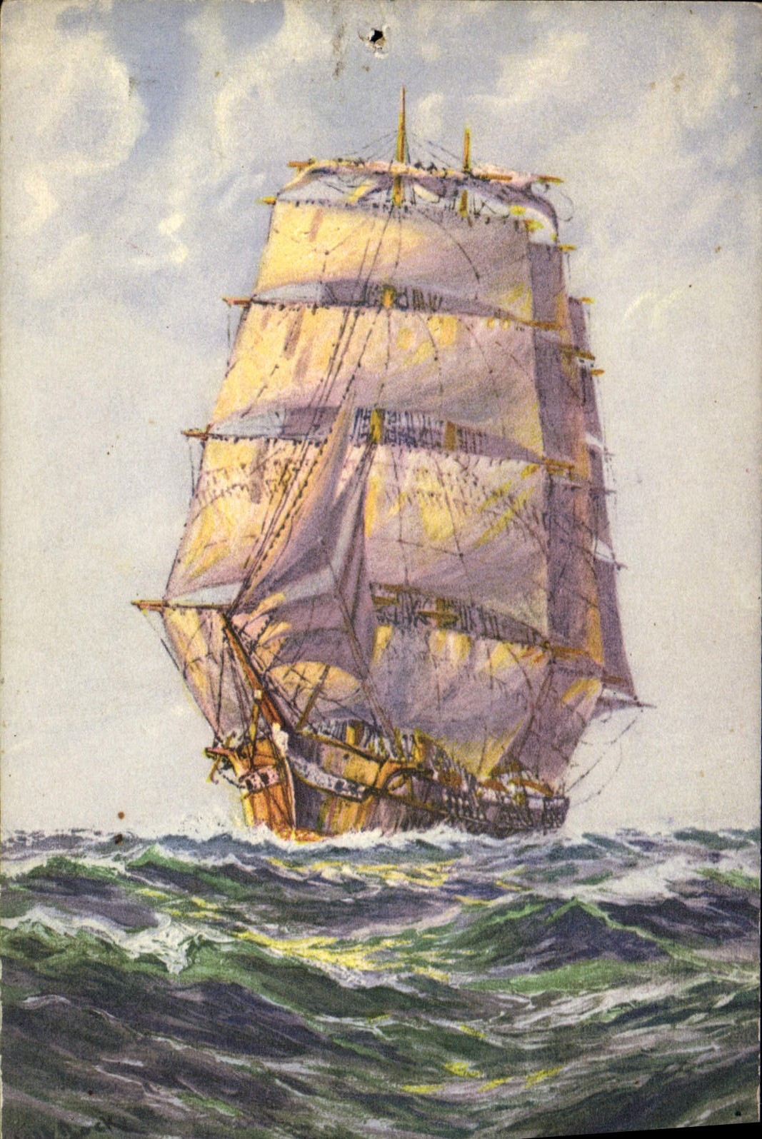 Navire à voile — en mer — éditeur STF, n° 54