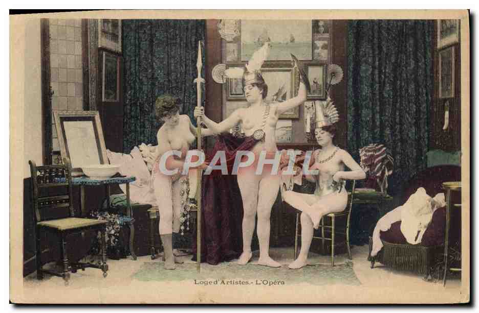 CPA Femme Nu erotique Loges d'artistes L'opera 