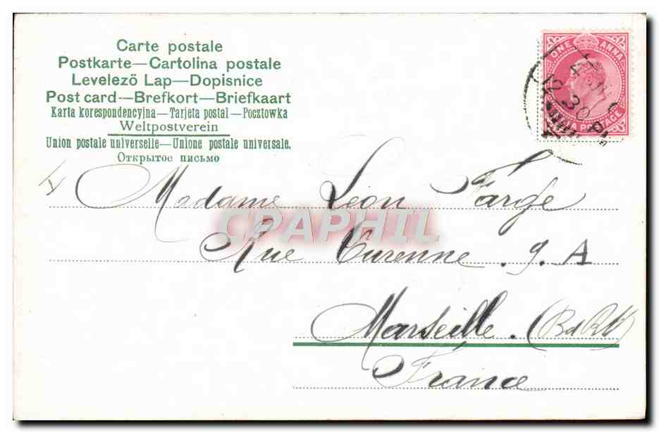 Femme au lit — intérieur élégant — éditeur E. D. (n° 200) — Rückseite
