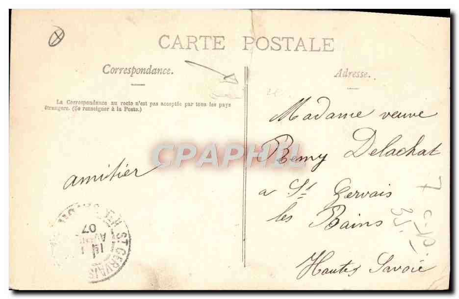 Tarjeta postal antigua Mujer desnuda erótica El desvestido de una midinette — Reverso