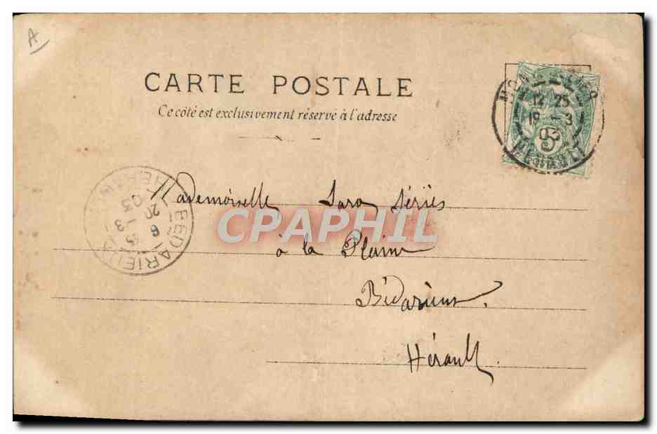 Vintage Postcard Naked Woman — Erotic — Back