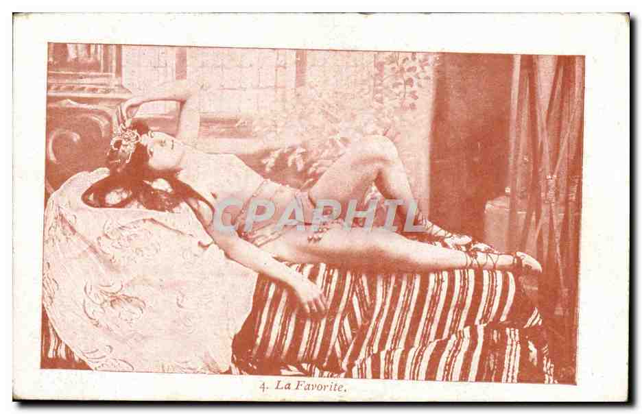 CPA Femme Nu erotique la favorite