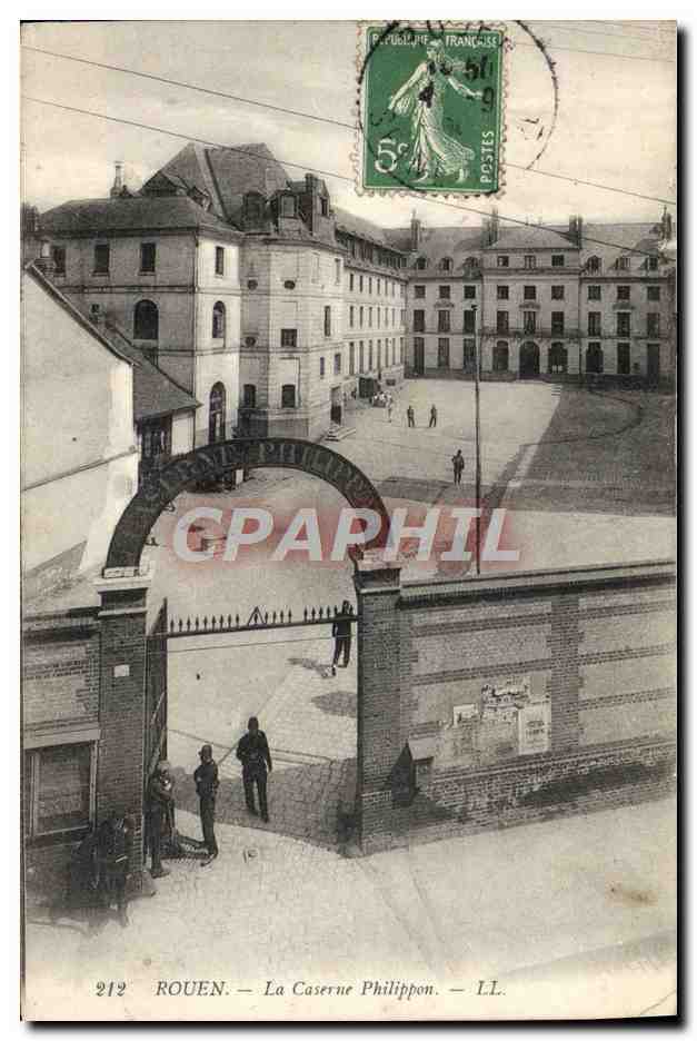 CPA Militaria Caserne Rouen La caserne Philippon