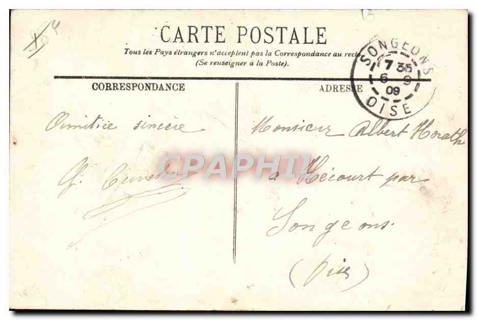 CPA Militaria Caserne Rouen La caserne Philippon — Rückseite