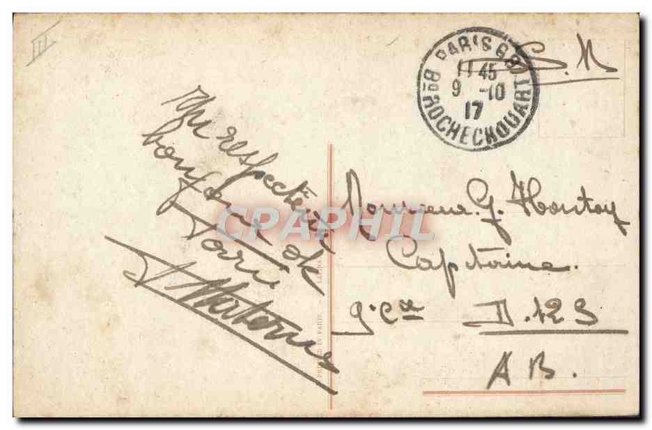 CPA Militaria Oncle Sam et Marianne Right — Rückseite