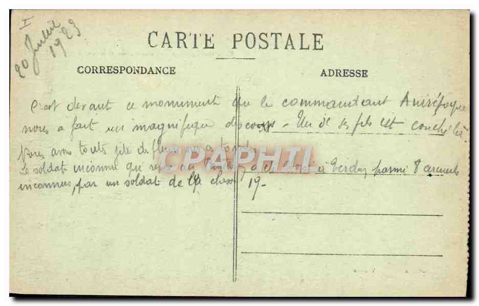 Monument de la Tranchée des Baionnettes — offert par nos amis d'Amérique — Édition Vordinn — Achterkant