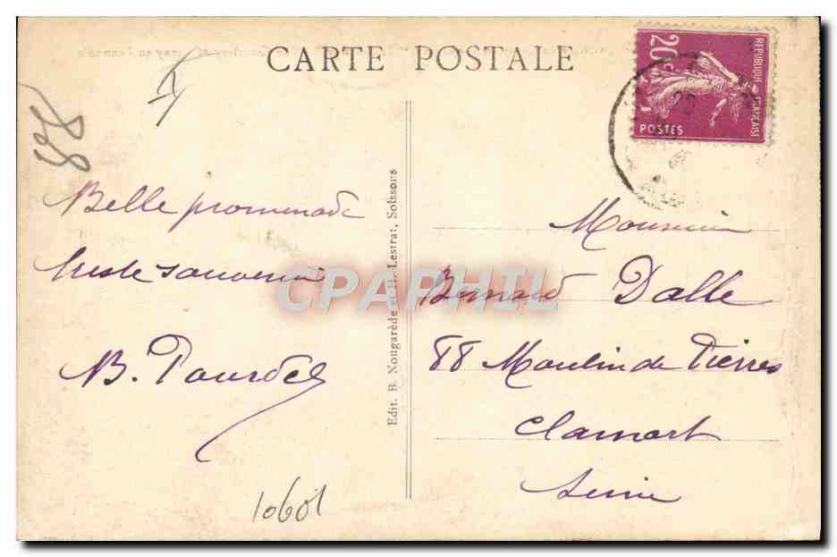 CPA Militaria Chemin des Dames Le cimetiere de Cerny en Laonnois  — Rückseite