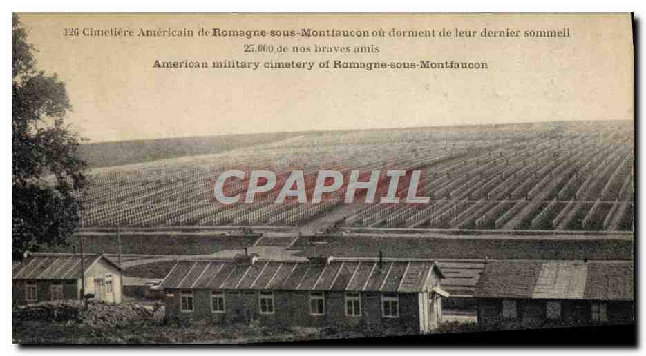 CPA Militaria Cimetiere americain de Romagne sous Montfaucon 