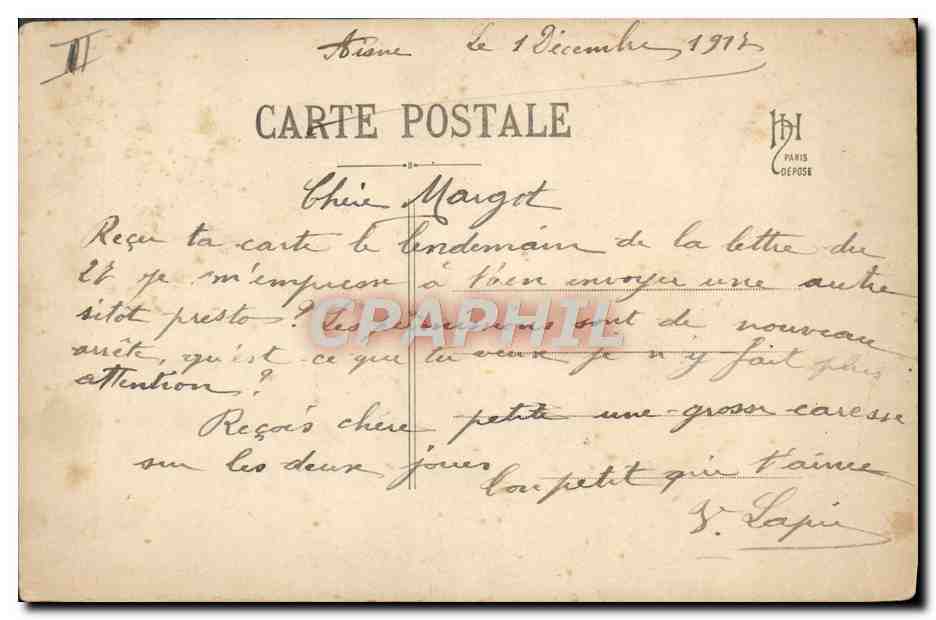 CPA Militaria La guerre des gosses Franco americaine La baionnette  — Rückseite