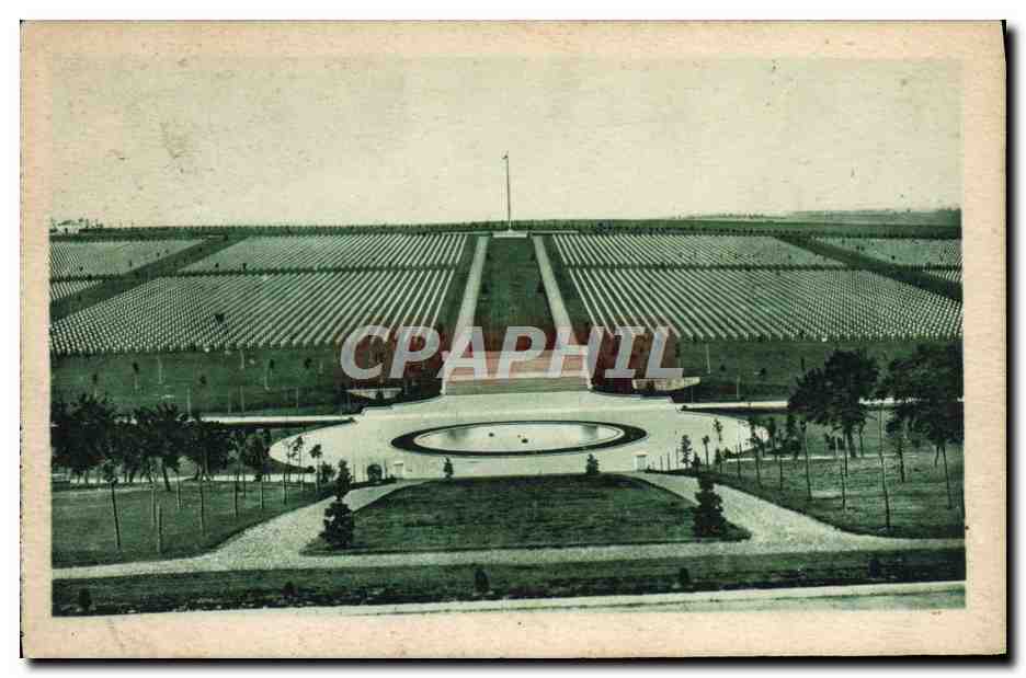 Cimetière Américain Meuse-Argonne — Vue générale (14.095 tombes) — Édition H.S. Verdun