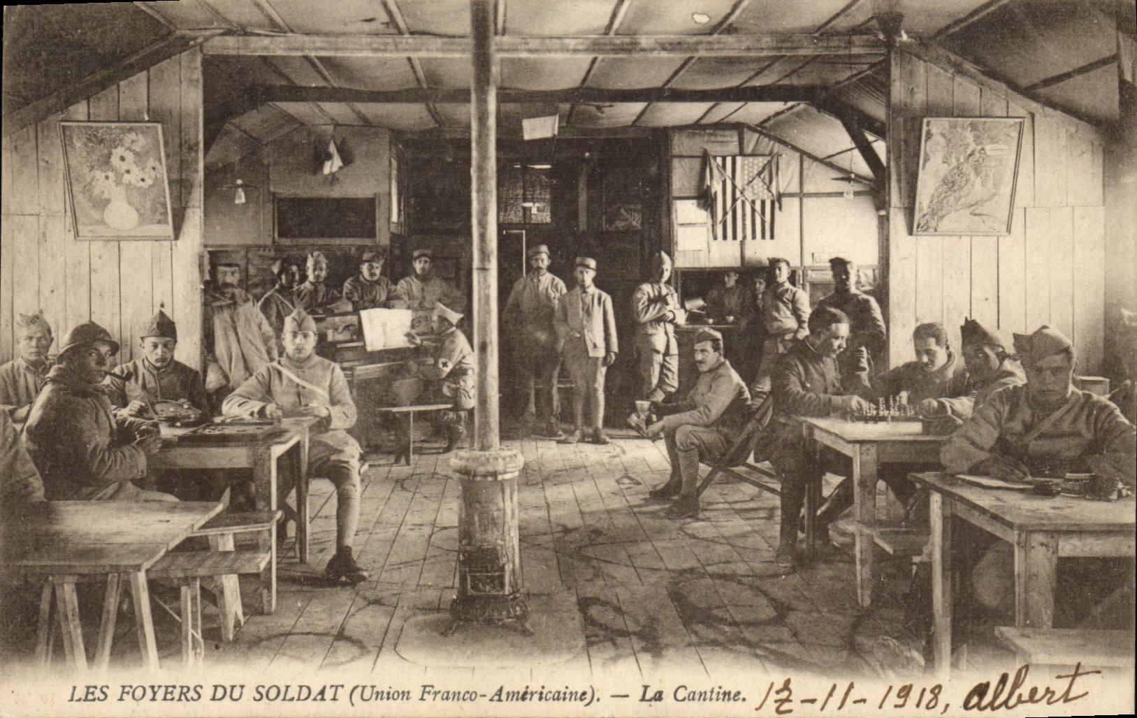 Les Foyers du Soldat (Union Franco-Américaine) — La Cantine — 12-11-1918, Albert