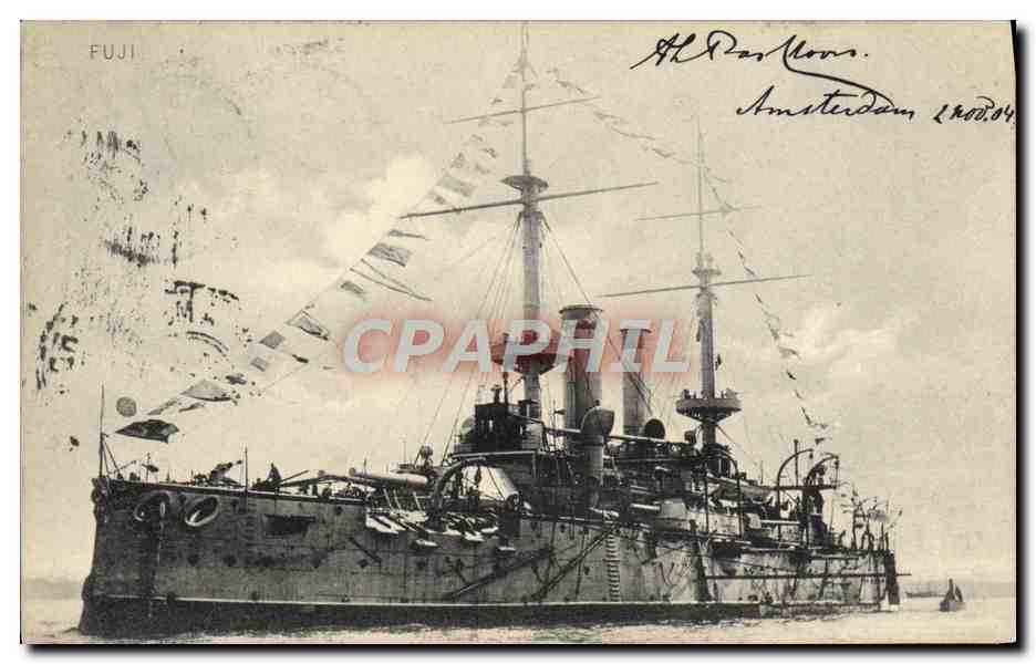 Bateau de guerre Fuji — Amsterdam 1908 — TH. Passtoors, série 388