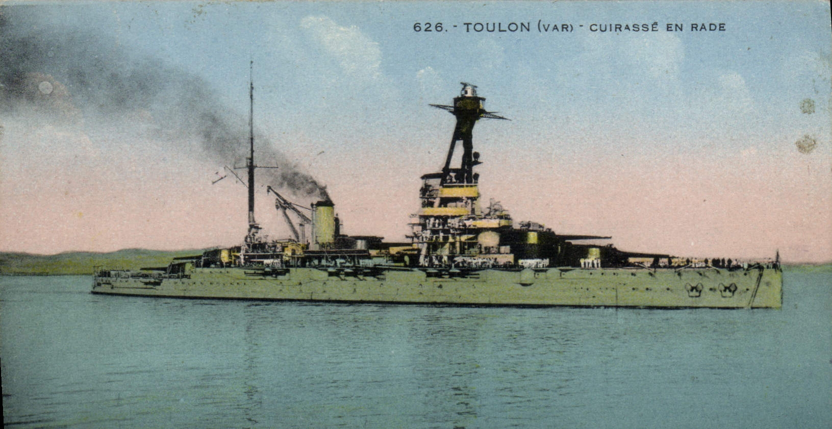 Toulon (Var) - Cuirassé en rade — 626