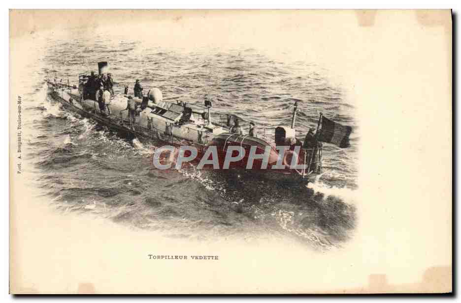 CPA Bateau Guerre Torpilleur vedette 