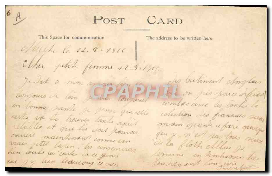 Bataille des Falklands — Quatre cuirassés allemands coulés — éditeur non visible — Verso